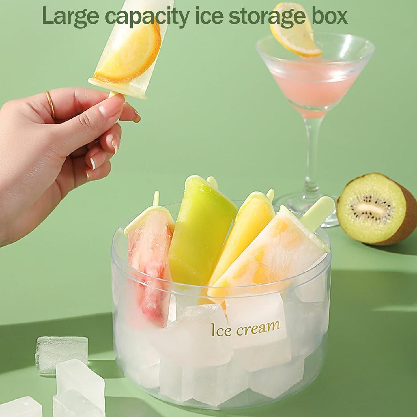 "Make Your Own Ice Pops – 8-Piece Reusable Mould Set