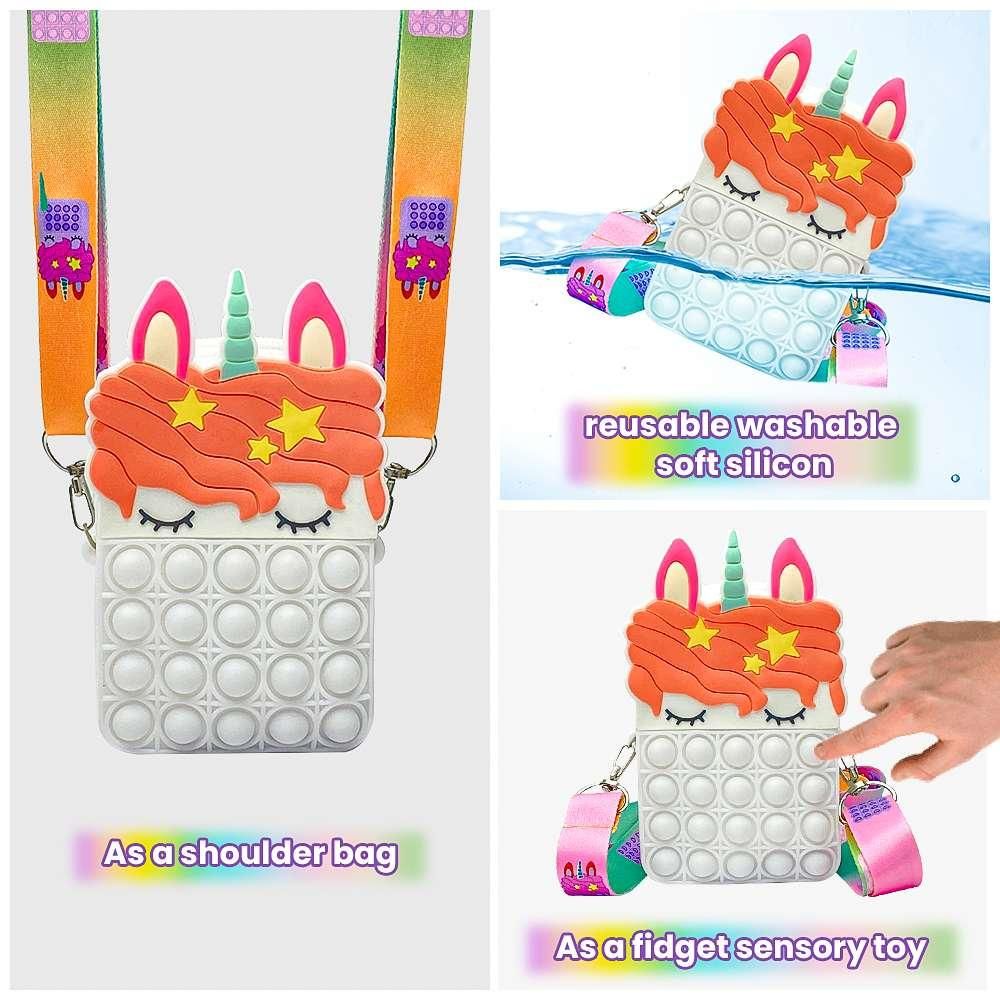 "Unicorn Pop It Sling Bag for Girls "