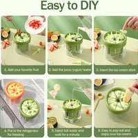 "Make Your Own Ice Pops – 8-Piece Reusable Mould Set
